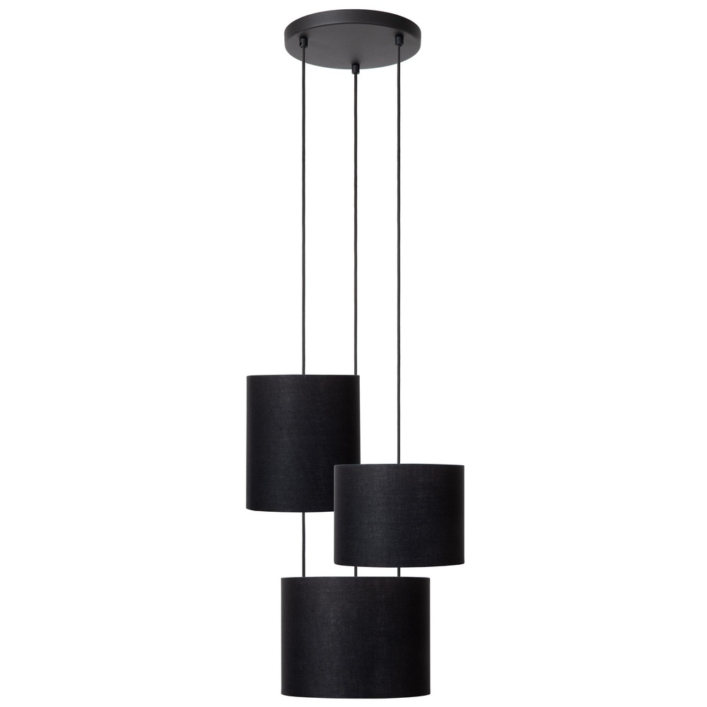 Lucide 3-lichts hanglampMaya zwart - 45409/13/30